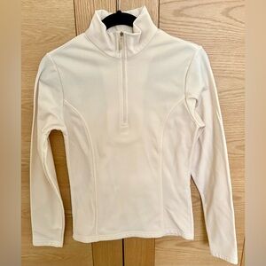 Women’s Marker Cream Fleece Lined Slim Fit 1/4 Zip Top - Size M (Made In USA)